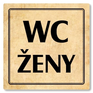 WC ženy, 80x80mm, pergamen, Utah